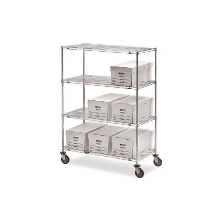 Metro Metro Super Erecta Wire Shelf Truck w/4 Shelves, 900 lb. Capacity, 72"L x 18"W x 68"H 5446600